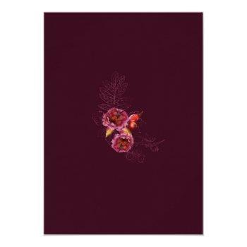 Autumn Dark Wine Floral Tracery Front View