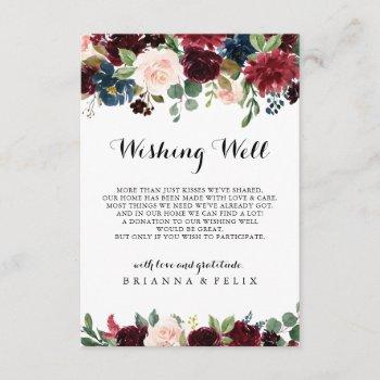 autumn rustic calligraphy wedding wishing well enclosure card