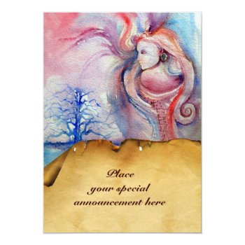 Avalon 1, Gem Red Parchment Invitation Front View