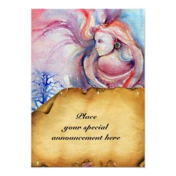 Avalon 1, Gem Red Parchment Invitation Front View