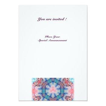 Avalon Abstract Monogram Soft Pink Blue Ice White Invitation Front View