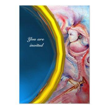 Avalon , Gem Blue Invitation Front View