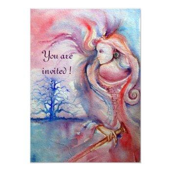 Avalon ,magic And Mystery Soft Pink Purple Blue Invitation Front View