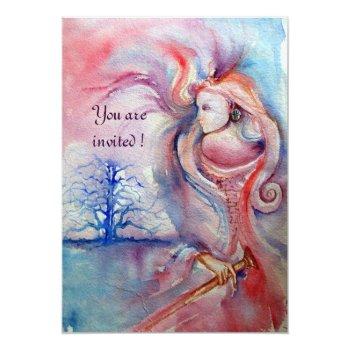 Avalon ,magic And Mystery Soft Pink Purple Blue Invitation Front View