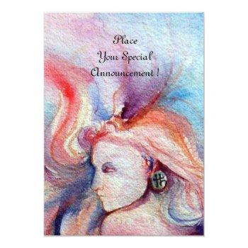 Avalon ,magic And Mystery Soft Pink Purple Blue Invitation Front View