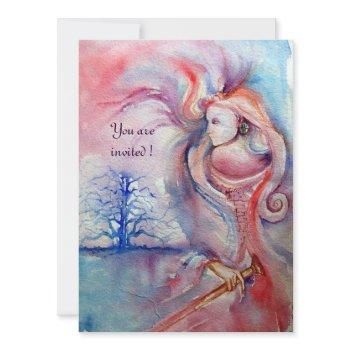 avalon ,magic and mystery soft pink purple blue invitation