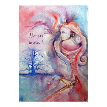 Avalon ,magic And Mystery Soft Pink Purple Blue Invitation Front View