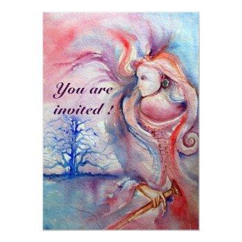 Avalon , Soft Pink Purple Blue Violet Invitation Front View