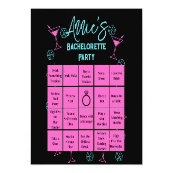 Bachelorette Party Bingo Las Vegas Enclosure Card Front View