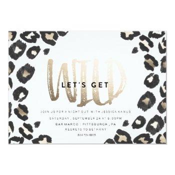 Bachelorette Party Invitation // Leopard Print Front View