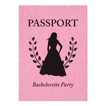 Bachelorette Party Passport Invitation Front View