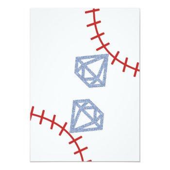 Baseball Bachelorette Weekend Getaway Itinerary Invitation Front View