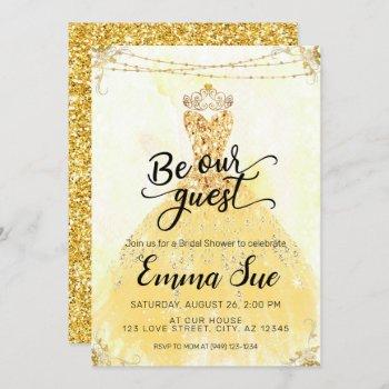be our guest beauty and the beast bridal shower invitation