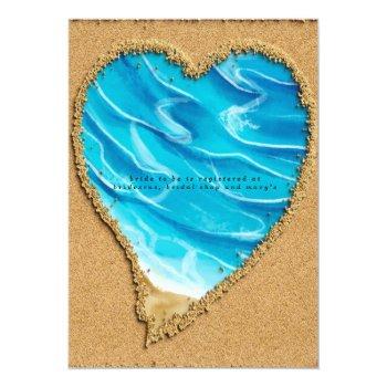 Beach And Sand Heart Front View