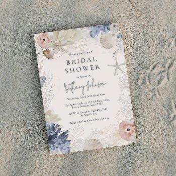 beach nautical bridal shower invitation