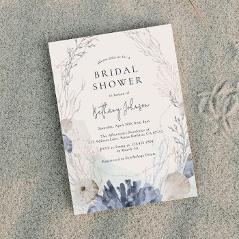 beach ocean bridal shower invitation