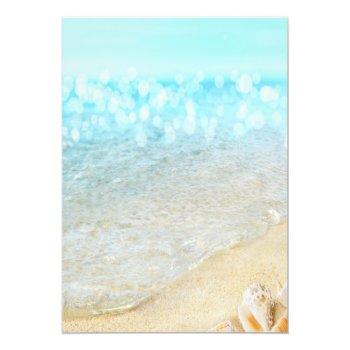 Beach Seashells Sand Bridal Shower   Invitation Front View