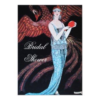 Beauty And Phoenix Bridal Shower Party Invitation Front View