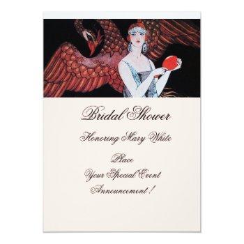 Beauty And Phoenix Bridal Shower Party Invitation Front View