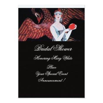 Beauty And Phoenix Bridal Shower Party Invitation Front View