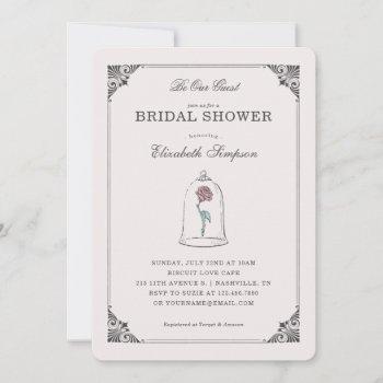 beauty and the beast | enchanted bridal shower invitation