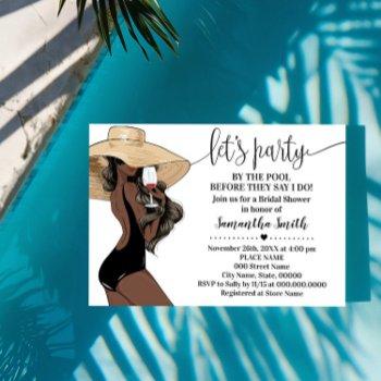 before i do party by the pool bridal shower invitation