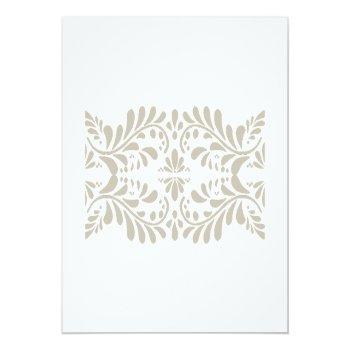 Beige Talavera Tile Detail Card Invitation Insert Front View