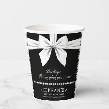 black elegant fancy tiffany birthday tableware paper cups