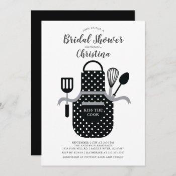 black stock the kitchen bridal shower invitation
