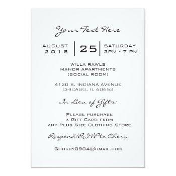 Black White Kiss Makeup Bridal Shower Mermaid Invitation Front View