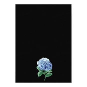 Blue Hydrangea Lantern Black Boho Front View