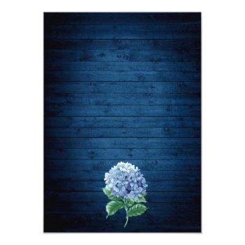 Blue Hydrangea Lantern Wood Front View