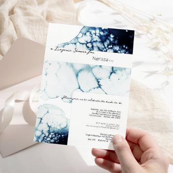 blue nautical destination lingerie shower invitation