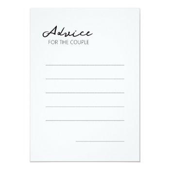 Blue Nautical Destination Wedding Advice Card Front View