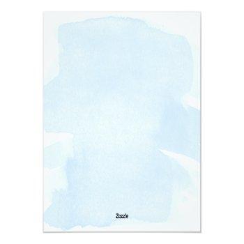 Blue Watercolor Thank You Card Front View