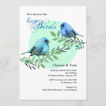 bluebirds on a branch invitation