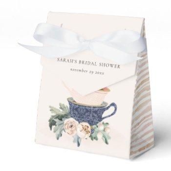 blush blue cups floral bridal shower tea party favor boxes