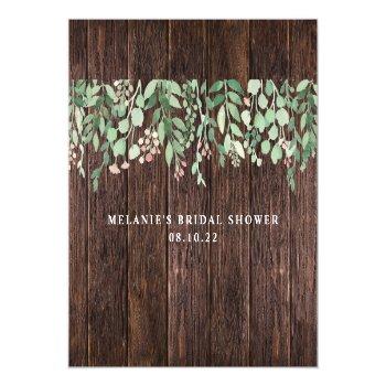 Blush Floral Bridal Shower Gift Registry Enclosure Card Front View