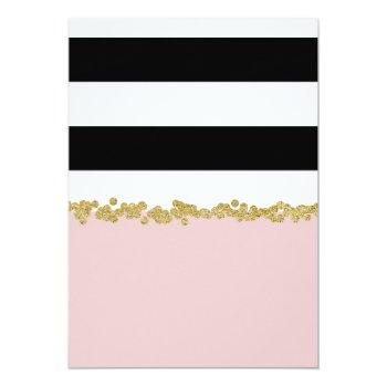 Blush Pink Black White & Gold Glam Front View