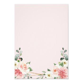 Blush Pink Floral Gold Geometric Bridal Shower Inv Invitation Front View