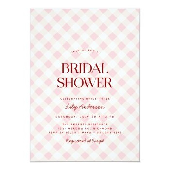Blush Pink Gingham | Spring Picnic Front View