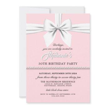 blush pink girly fancy tiffany birthday invitation