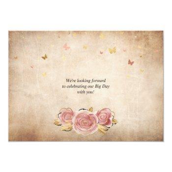 Blush Pink Watercolor Rose Gold Elegant Save The D Save The Date Front View