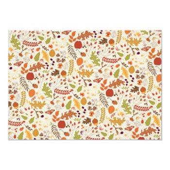 Bohemian Dried Rustic Autumn Falls Bridesmaid Card Front View