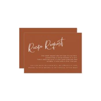 bohemian terracotta bridal shower recipe request