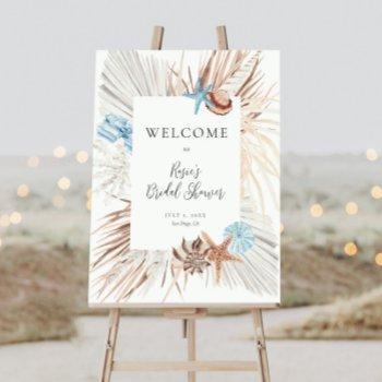 boho beach bridal shower welcome foam board
