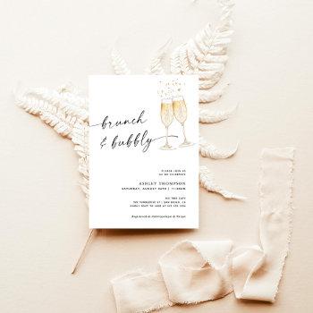 boho brunch & bubbly bridal shower invitation
