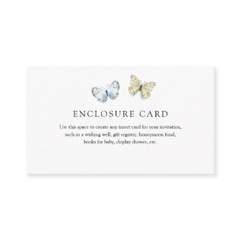 boho butterflies enclosure card