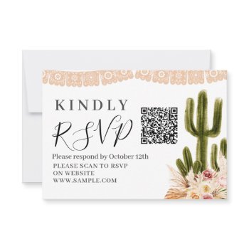 boho cactus taco bout love baby shower rsvp card