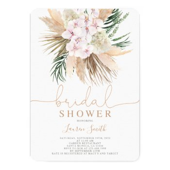 Boho Chic Bridal Shower Invitation Front View
